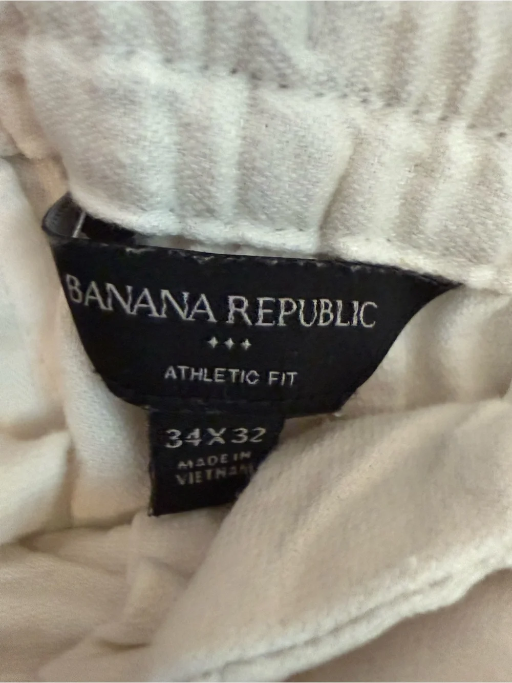 Banana Republic Factory Athletic Fit Linen-Cotton Pants - White